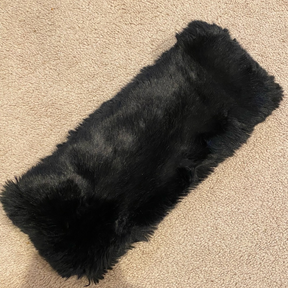 Black Faux Fur Infinity Scarf